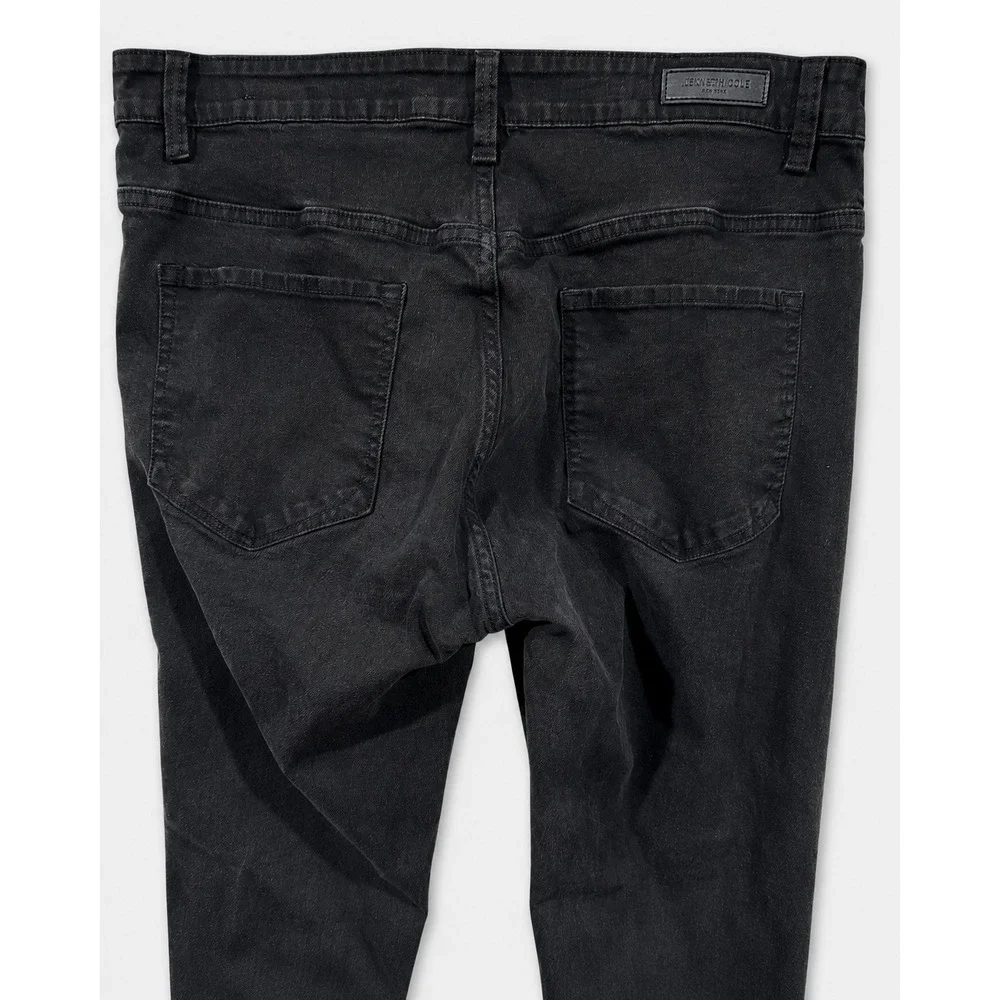 Kenneth Cole New York Mens Tapered Fit Jeans Washed Black 40x32 Denim Pants